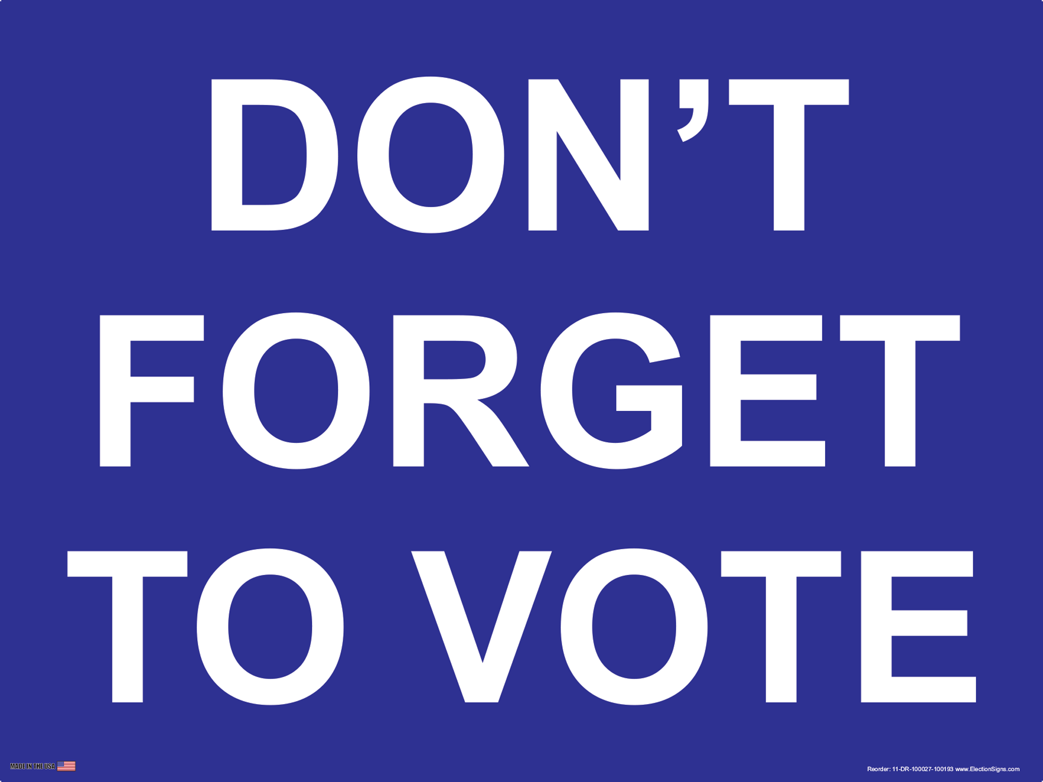 Polling Place Sign on Sign Design Blue Background