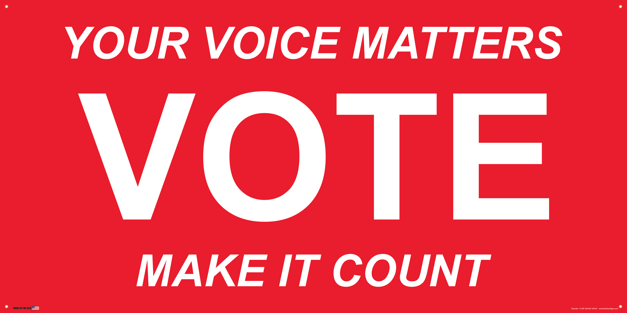 Polling Place Banner on Banner Design Red Background