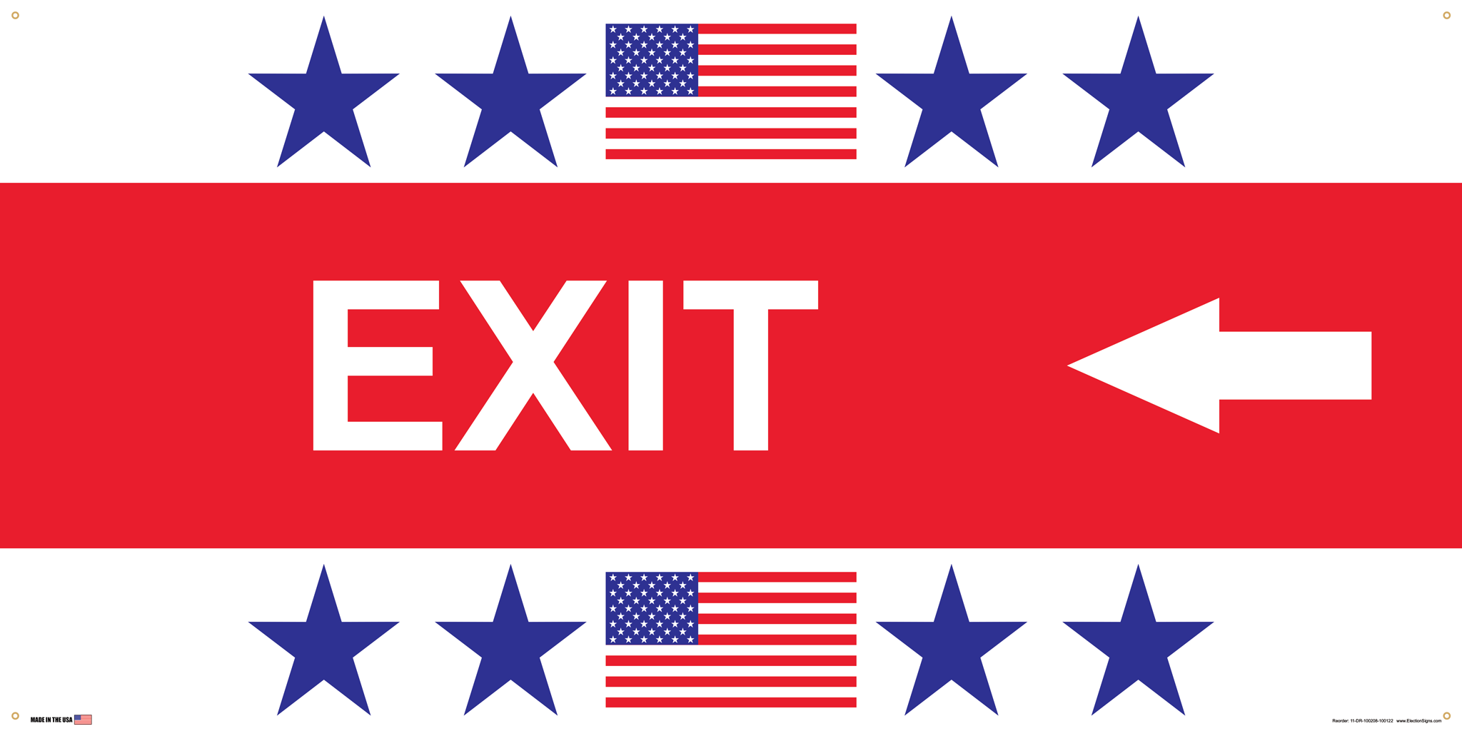 Polling Place Banner on Banner Design Star Star Flag Star Star Top Bottom Red Box Center White Background