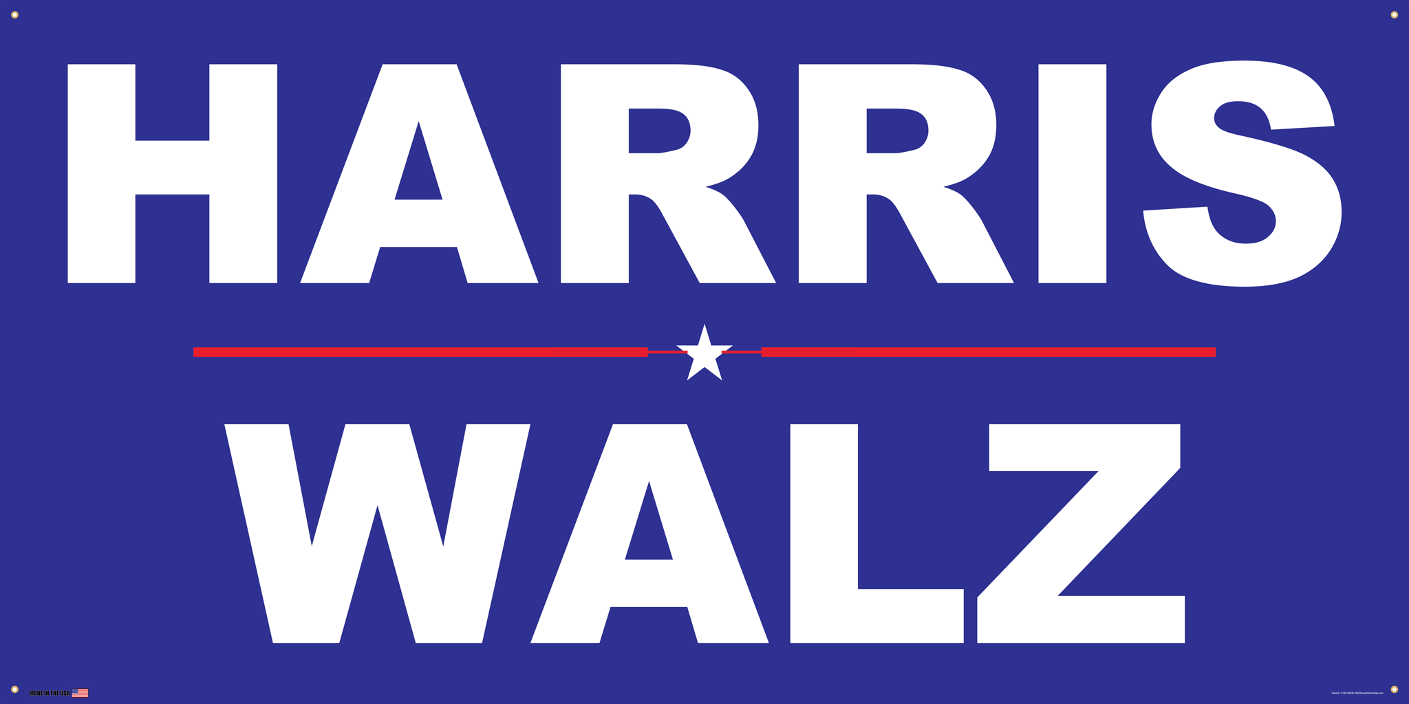 Support Kamala Harris Election Banner on Banner Design Blue Background