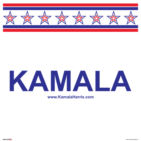 Election Sign on Sign Design Star Star Flag Star Star Top Bottom Red Box Center White Background