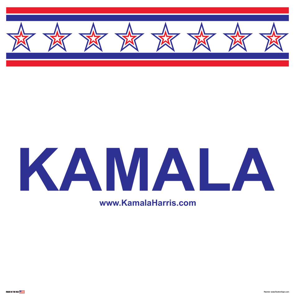 Election Sign on Sign Design Star Star Flag Star Star Top Bottom Red Box Center White Background