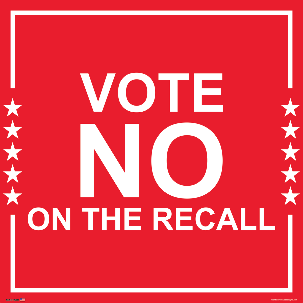 Vote No Sign on Sign Design Red Border Around White Stars Inset Top Date Inset Bottom Blue Background_CM